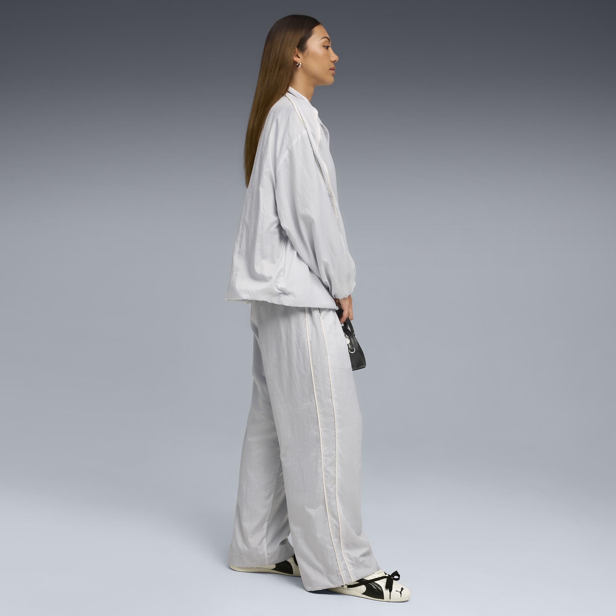 PUMA x ROSÃ T7 trainingsjack voor Dames, Zilver, Maat XXL thumbnail 6