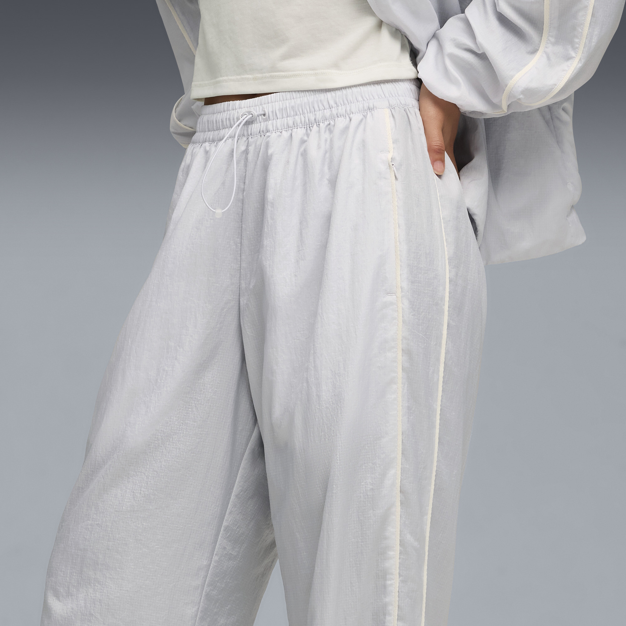 PUMA x ROSÃ T7 trainingsbroek voor Dames, Zilver, Maat 3XL thumbnail 7