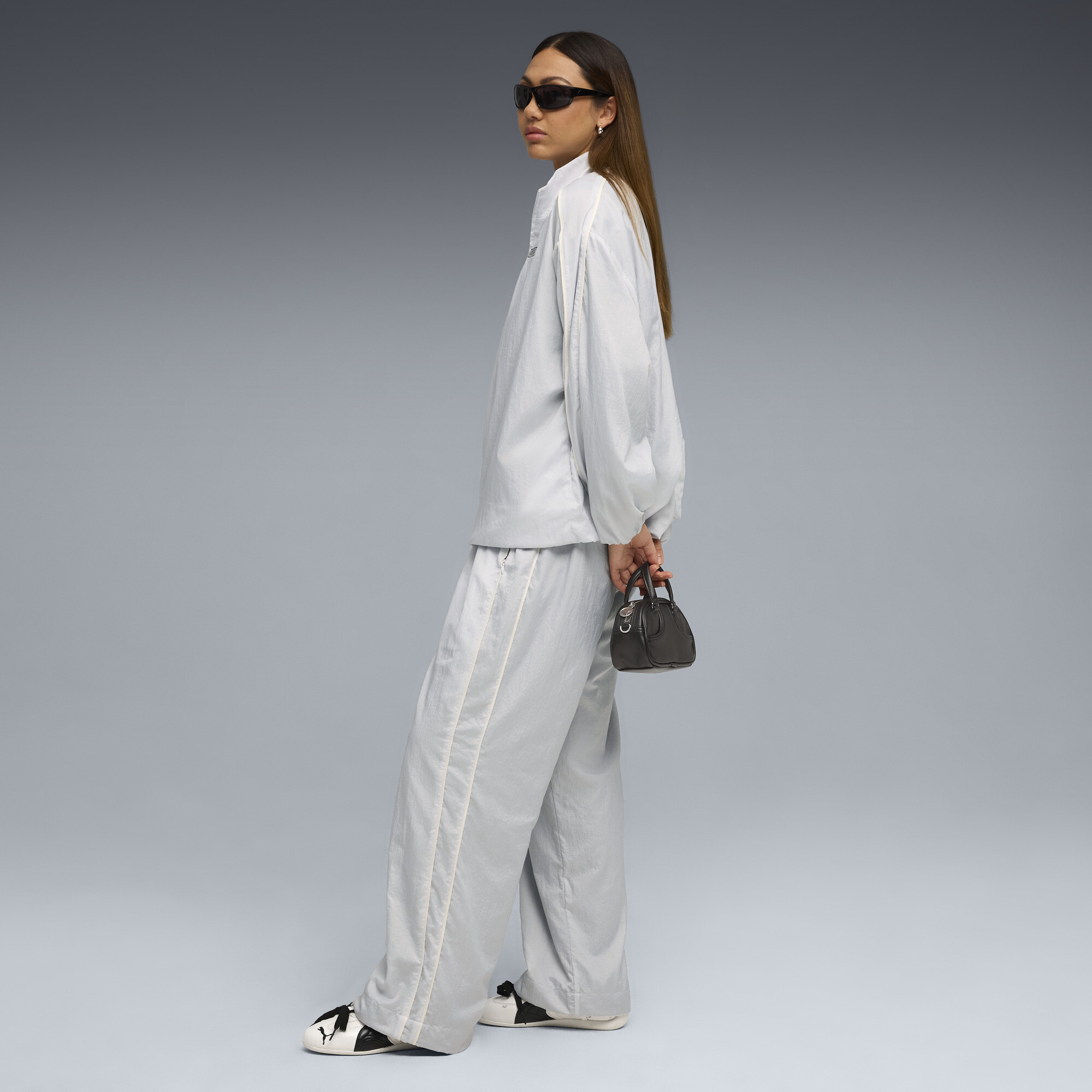 PUMA x ROSÃ T7 trainingsbroek voor Dames, Zilver, Maat 3XL thumbnail 6