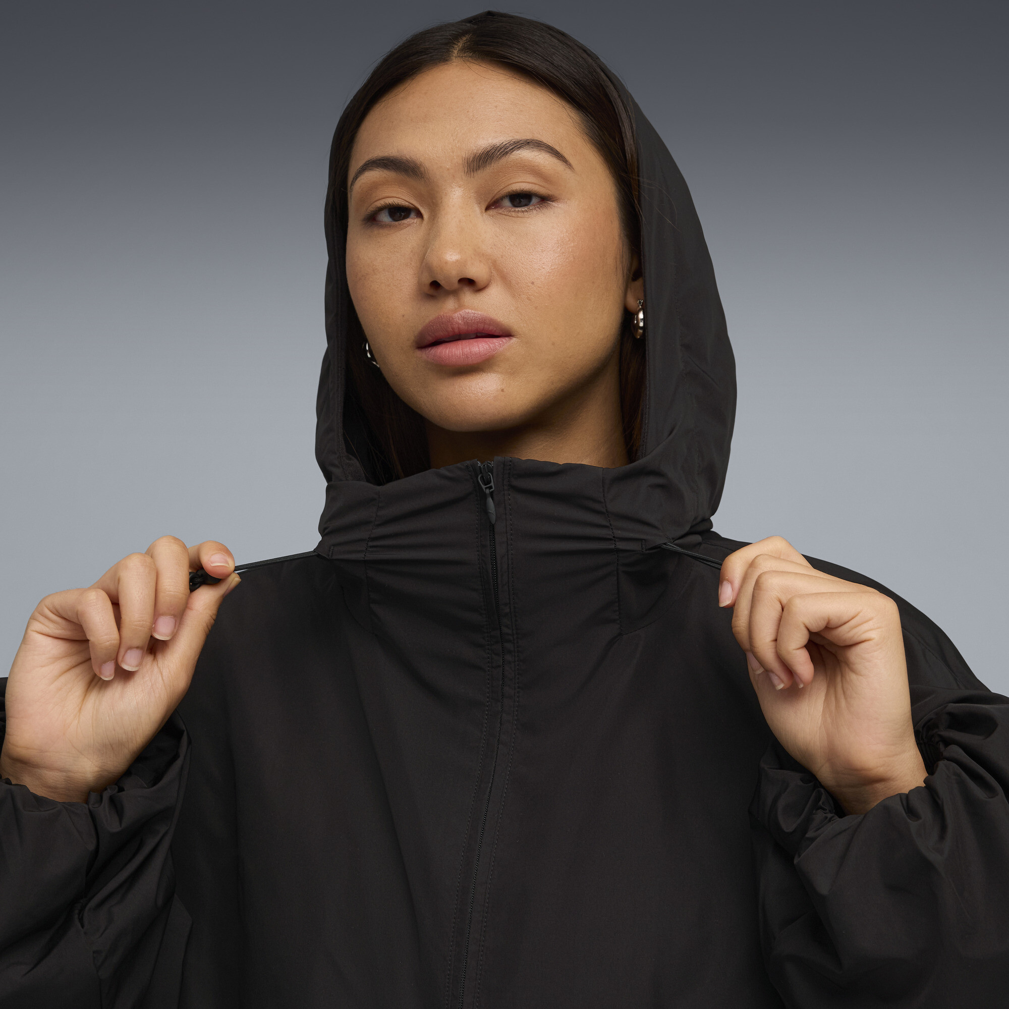 PUMA x ROSÃ oversized jack met halve ritssluiting voor Dames, Zwart, Maat L thumbnail 7