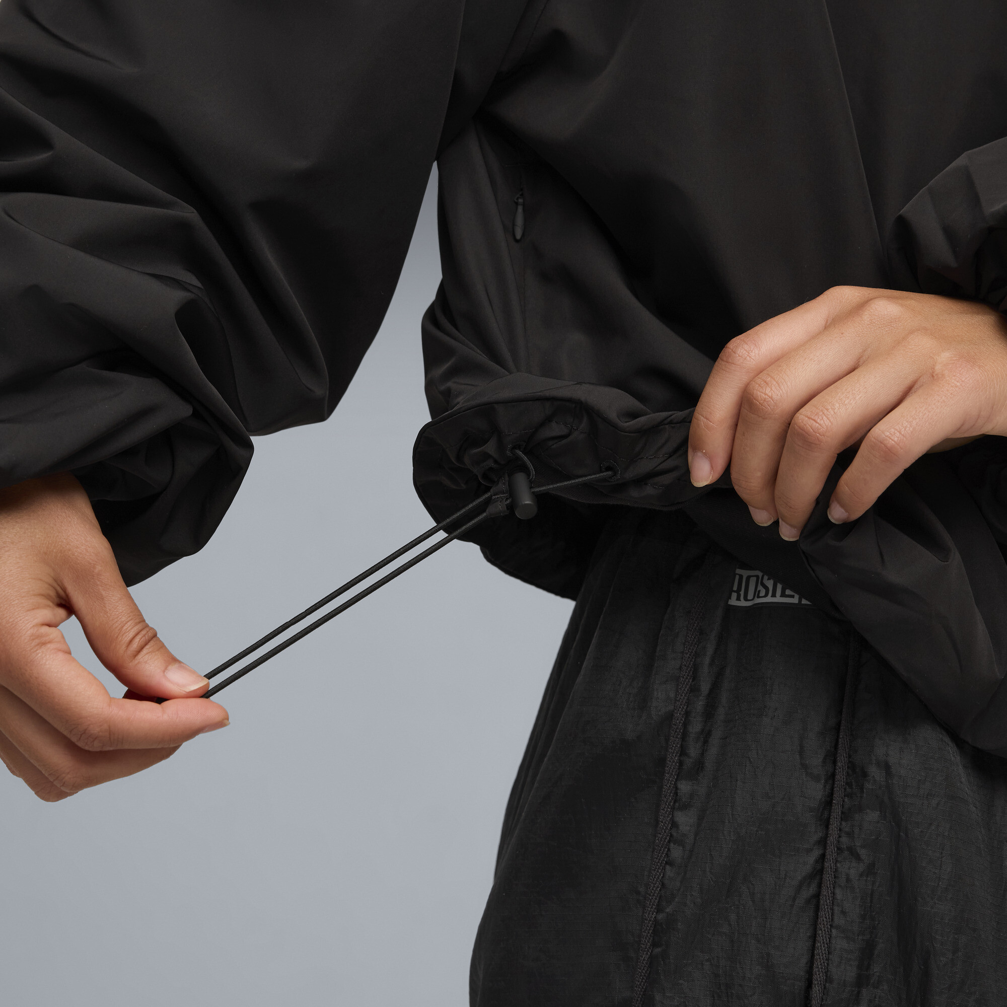 PUMA x ROSÃ oversized jack met halve ritssluiting voor Dames, Zwart, Maat L thumbnail 4