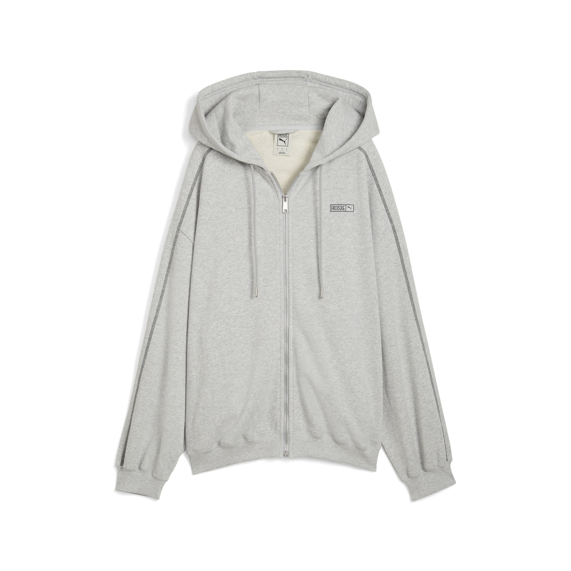 PUMA x ROSÃ T7 hoodie voor Dames, Grijs, Maat XXS thumbnail 3