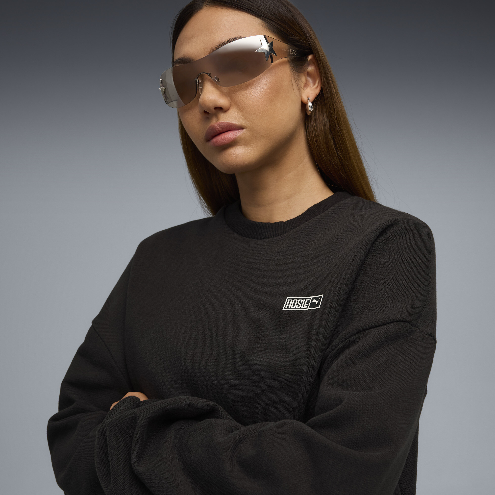 PUMA x ROSÃ oversized top met ronde hals voor Dames, Zwart, Maat XS thumbnail 7