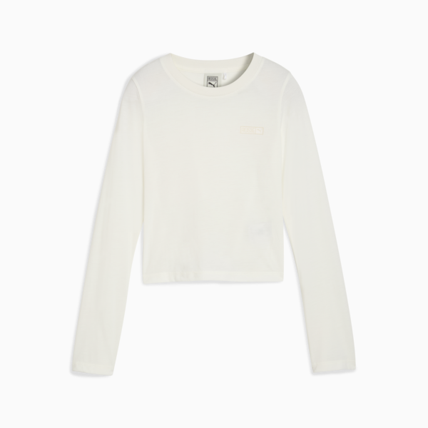 PUMA x ROSÉ Long Sleeve Tee Women, Warm White, large-ZAF