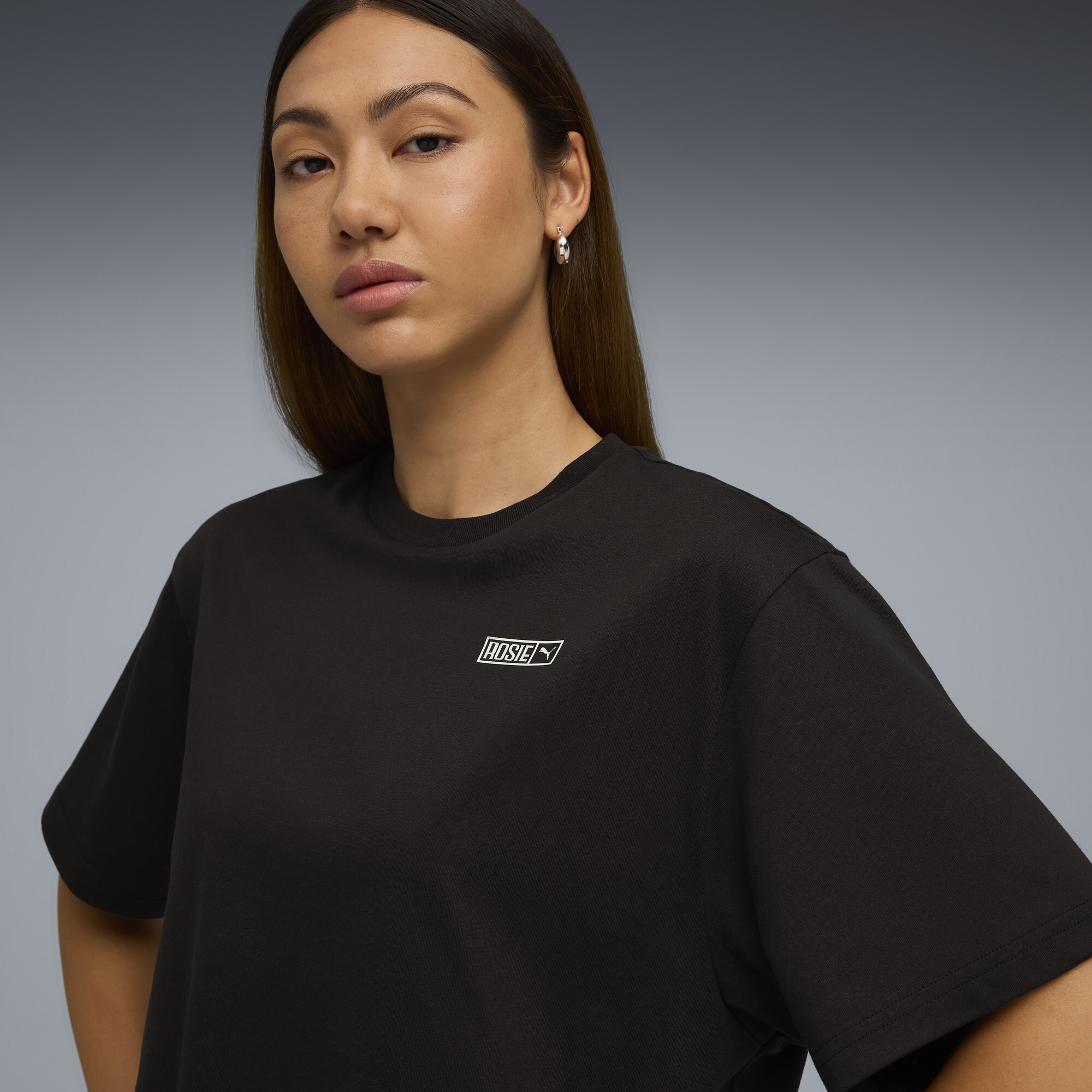 PUMA x ROSÃ T-shirt voor Dames, Zwart, Maat S thumbnail 7