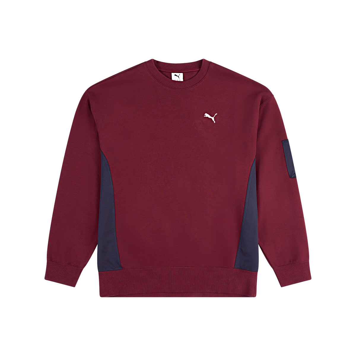 Premium Essentials Crew Top Men in Ruby Shimmer by PUMA, Small
