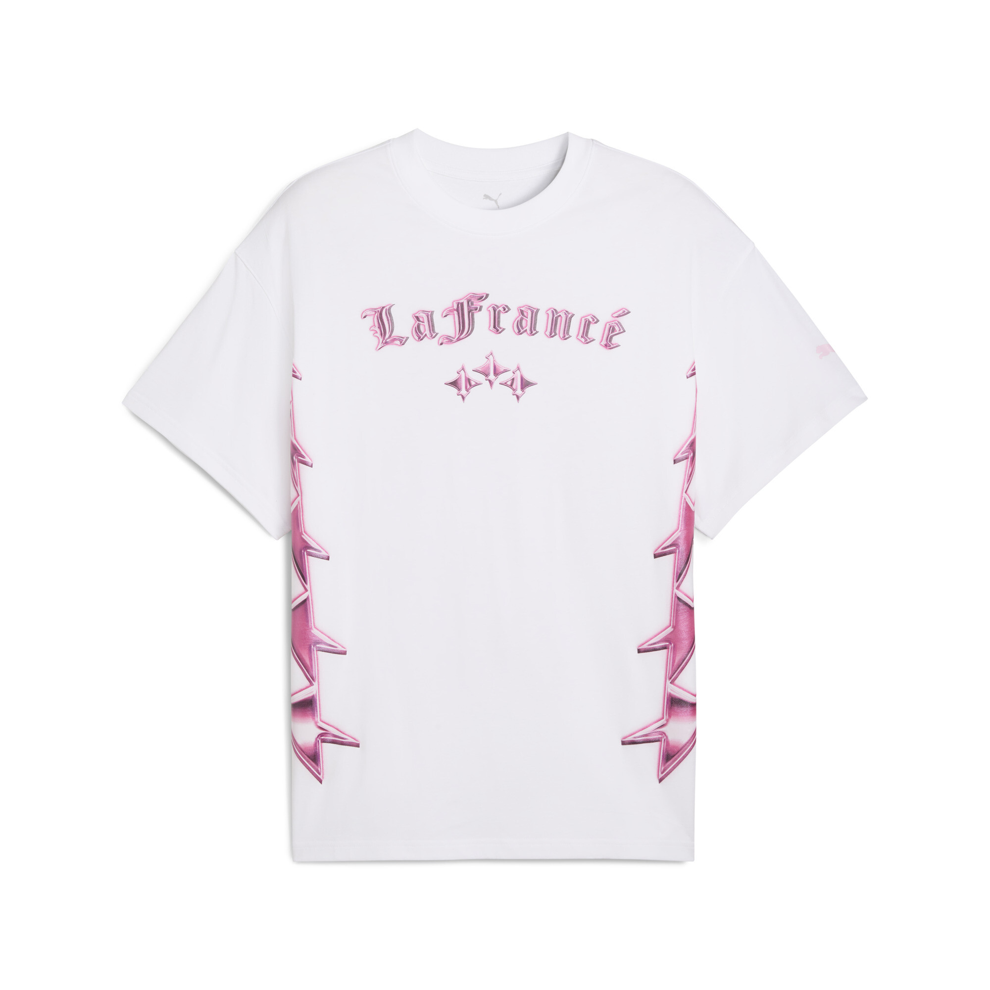 PUMA LaFrancÃ© HEEM Roze T-shirt voor Heren, Wit, Maat XXL thumbnail 3