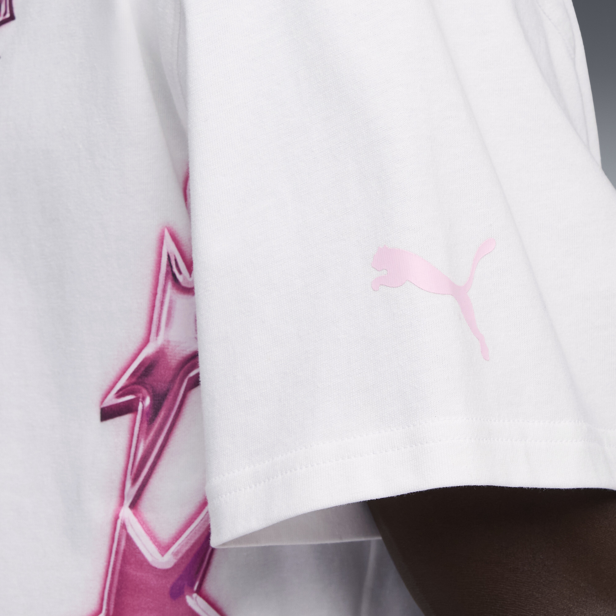 PUMA LaFrancÃ© HEEM Roze T-shirt voor Heren, Wit, Maat XXL thumbnail 4