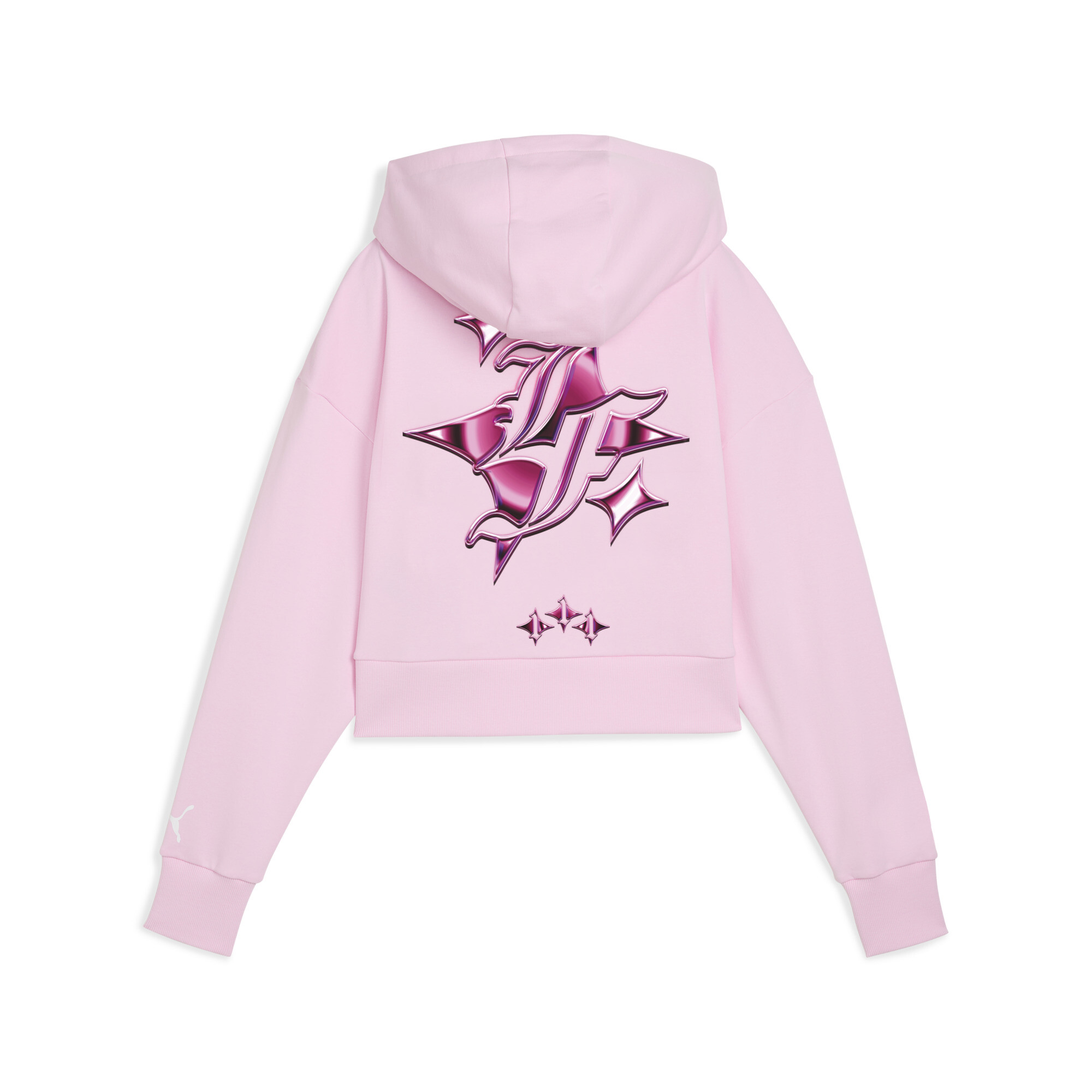 PUMA LaFrancÃ© HEEM Roze cropped basketbalhoodie voor Dames, Maat L thumbnail 2