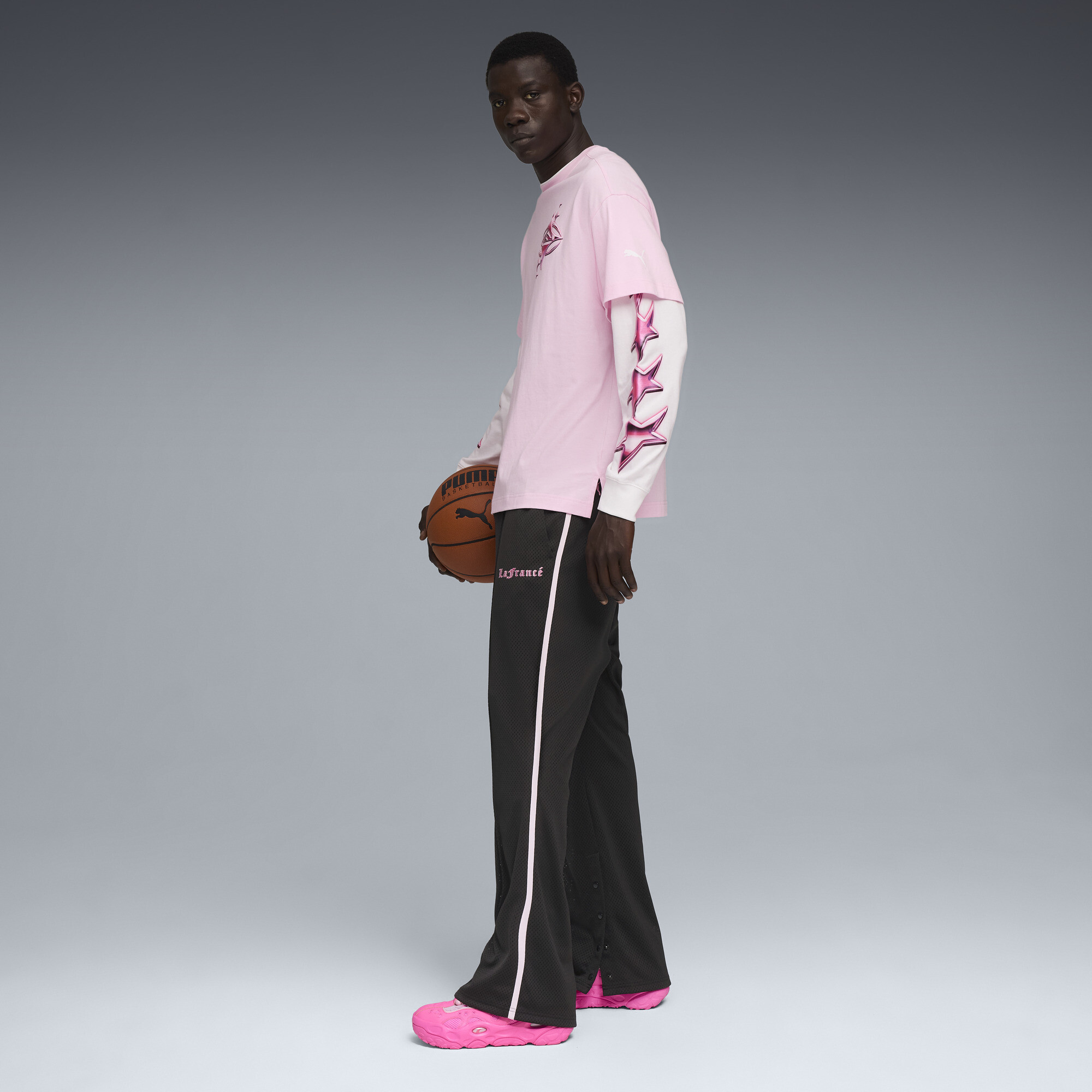 PUMA LaFrancÃ© HEEM Roze broek voor Heren, Zwart, Maat 4XL thumbnail 4