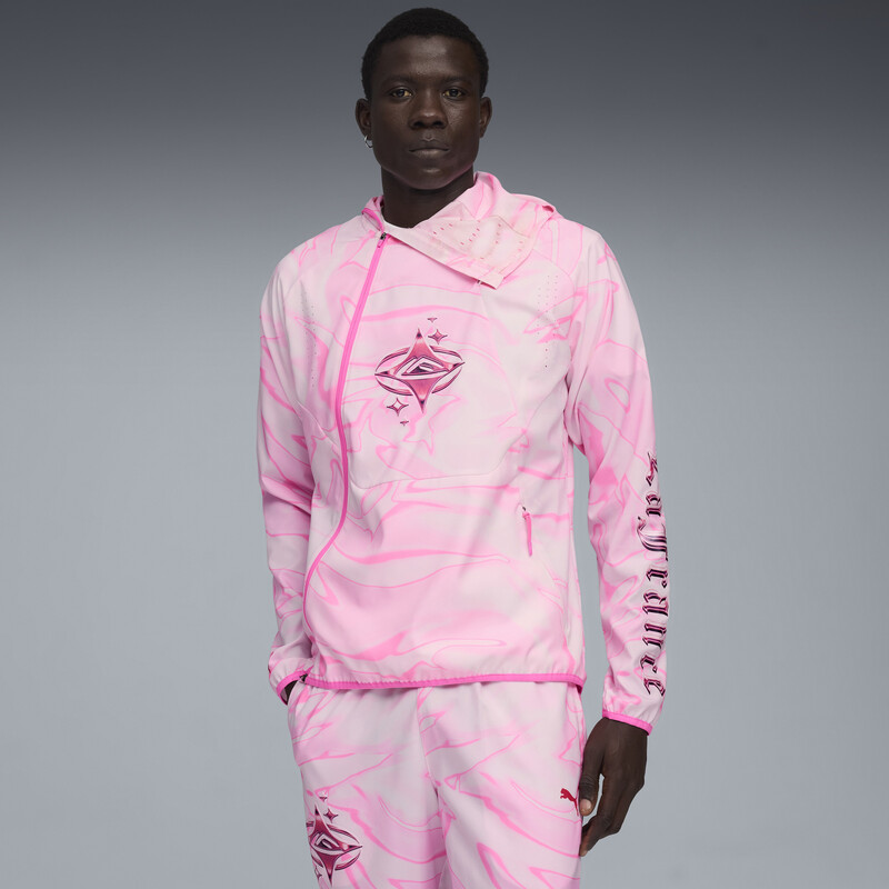 

Men's PUMA LaFrance Pink Heem Basketball Track Jacket