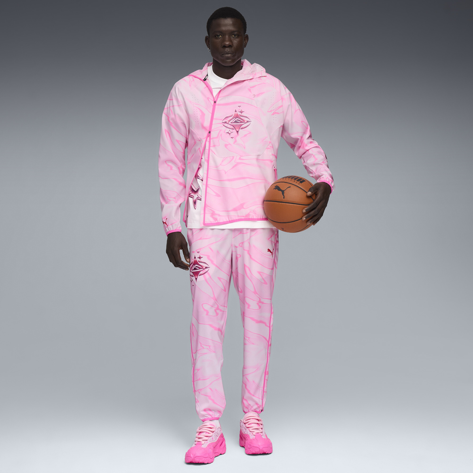 PUMA LaFrancÃ© HEEM Roze trainingsjack voor Heren, Maat S thumbnail 6