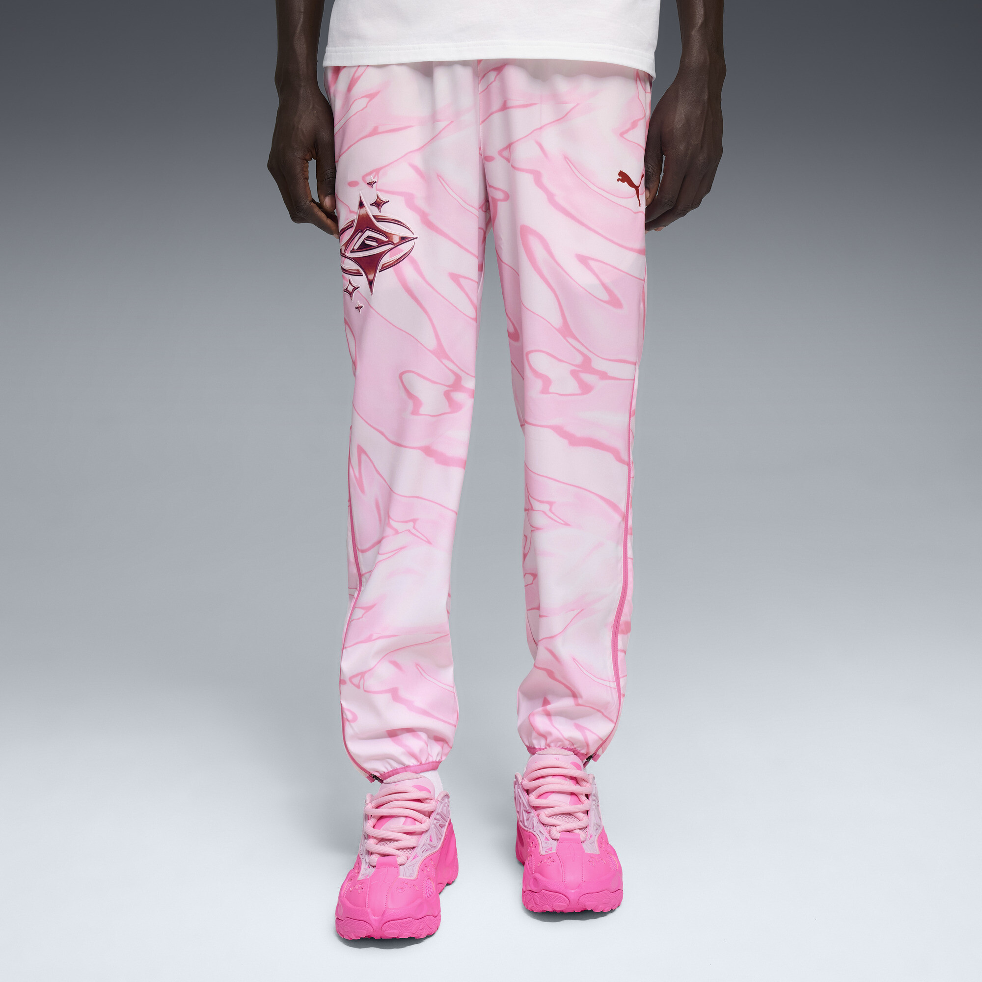 PUMA LaFrancÃ© HEEM Roze basketbalbroek voor Heren, Maat XXL thumbnail 6