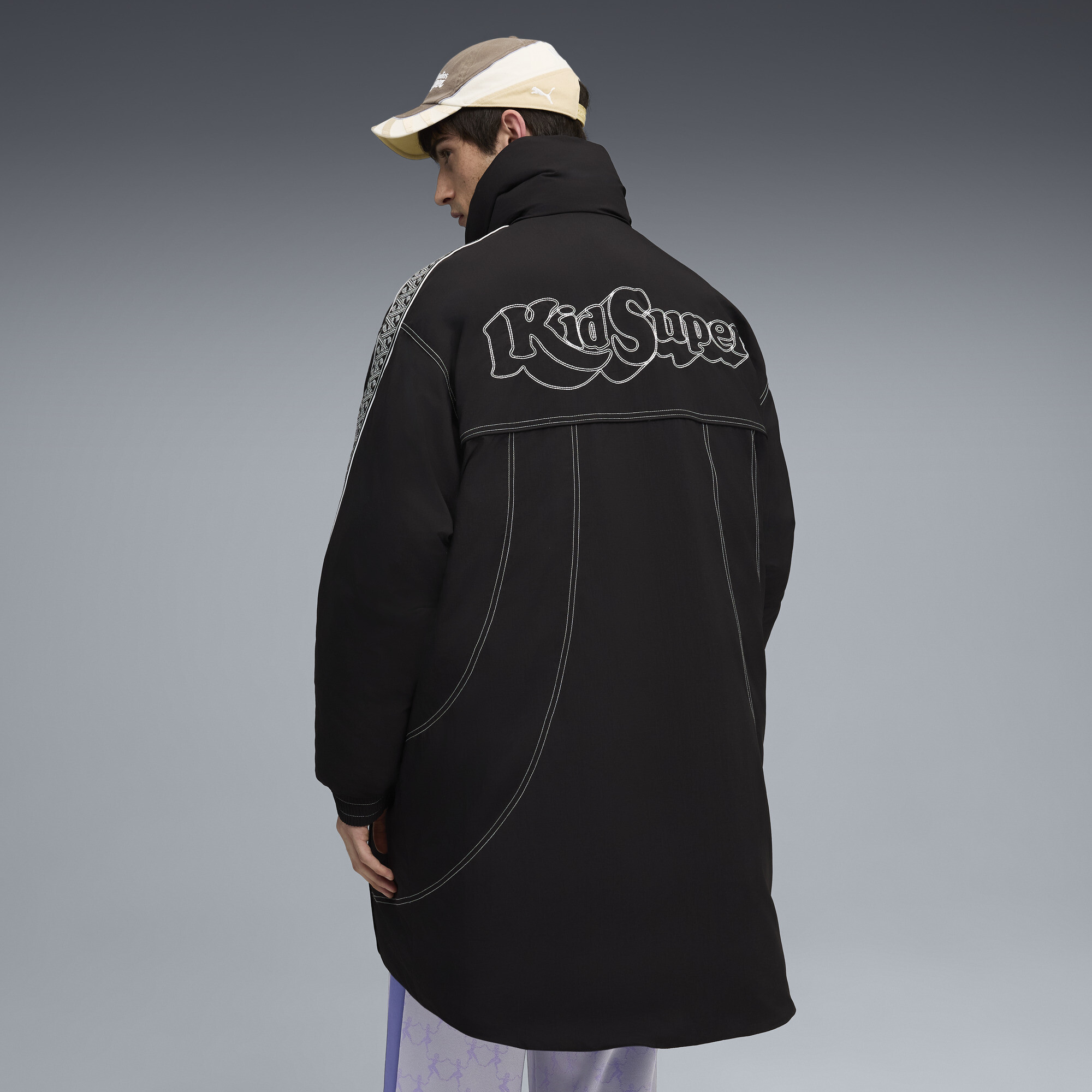 PUMA x KIDSUPER King oversized pufferjack voor Heren, Zwart, Maat XXL thumbnail 5