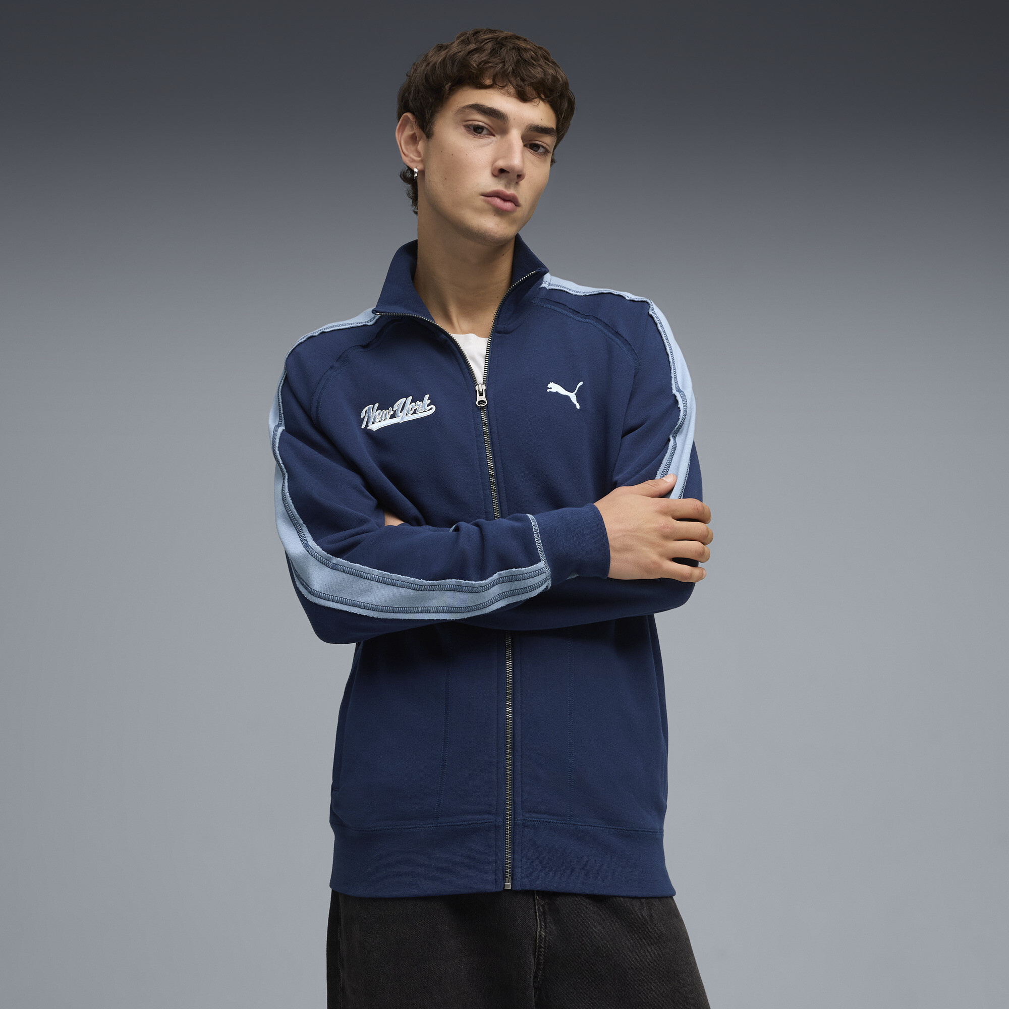 PUMA T7 NYC Men's Track Jacket in Blue, Size M