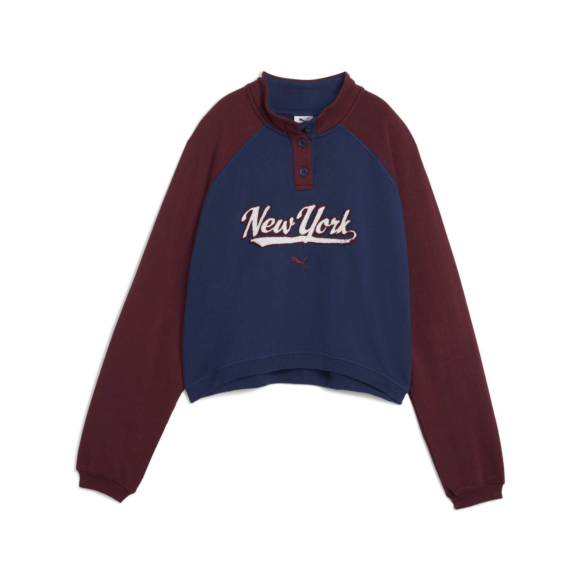 Puma Wardrobe Essentials Nyc Crew Women In Burgundy