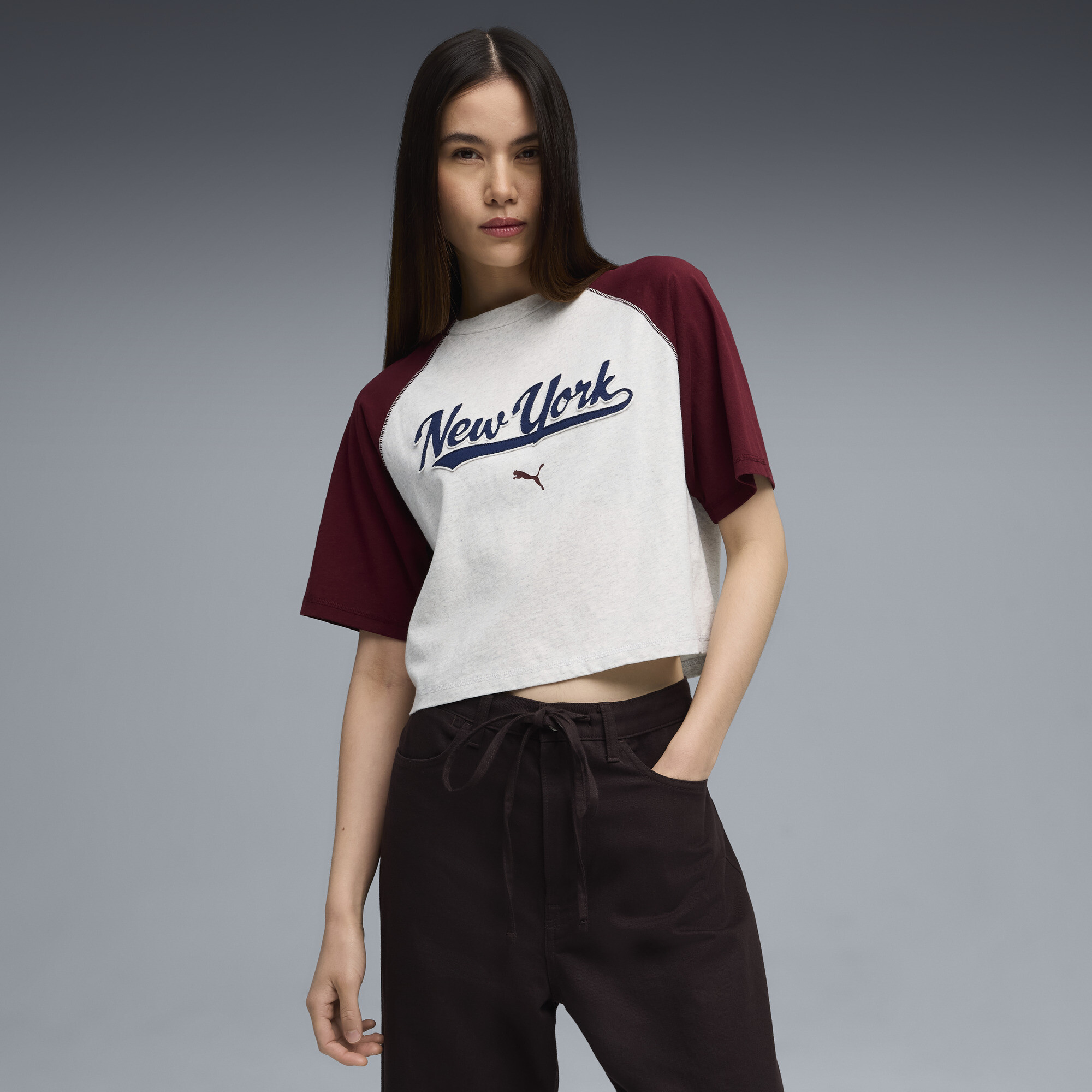 PUMA Wardrobe Essentials NYC Mock Crew Neck Short Sleeve T-Shirt