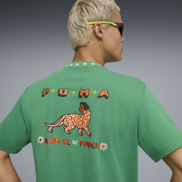 ANIMAL DE PODER Relaxed Tee, Archive Green, large-MEX