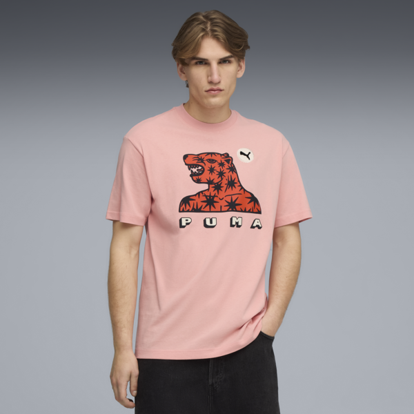 Playera Animal de Poder IV para hombre, Poppy Pink, large-MEX