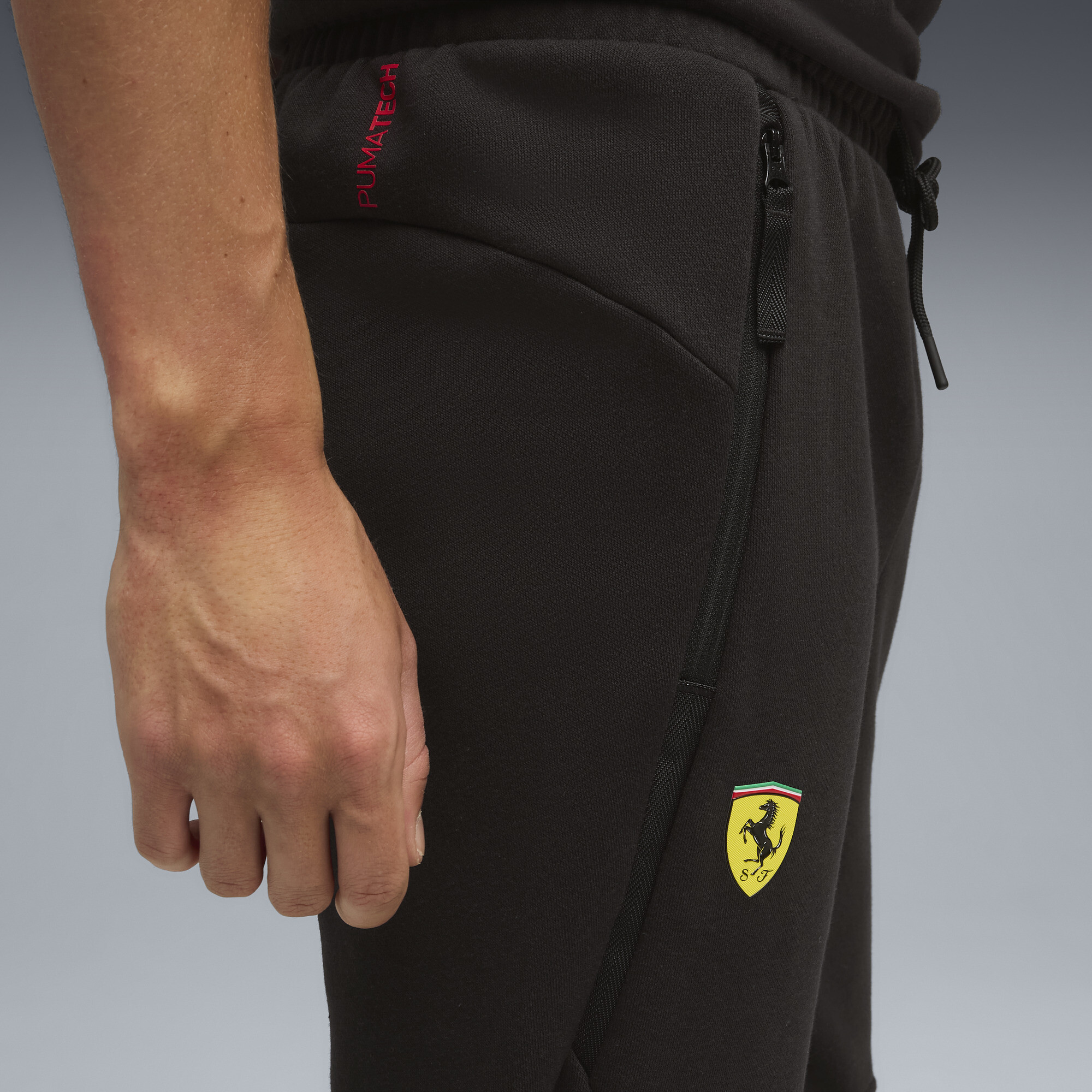 Scuderia Ferrari PUMATECH broek voor Heren, Zwart, Maat L thumbnail 4