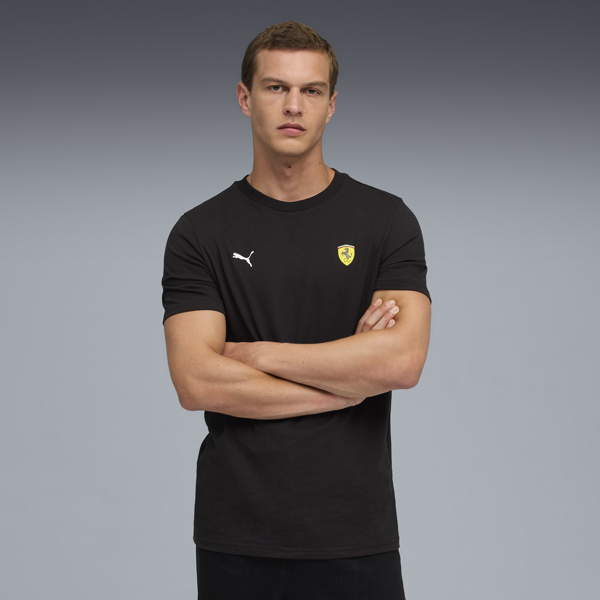 PUMA Scuderia Ferrari Logo T-shirt voor Heren, Zwart, Maat XL thumbnail 6