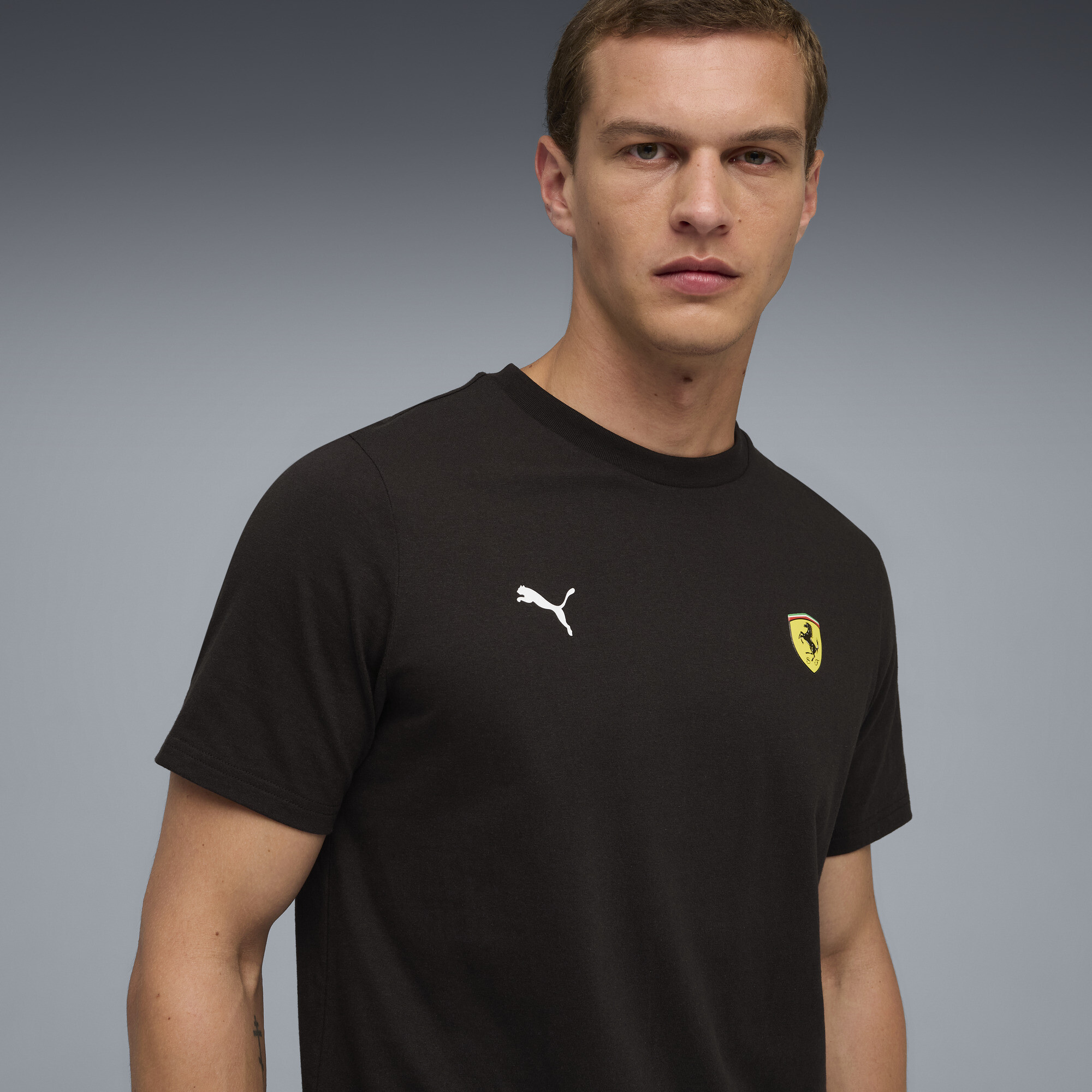 PUMA Scuderia Ferrari Logo T-shirt voor Heren, Zwart, Maat XL thumbnail 5