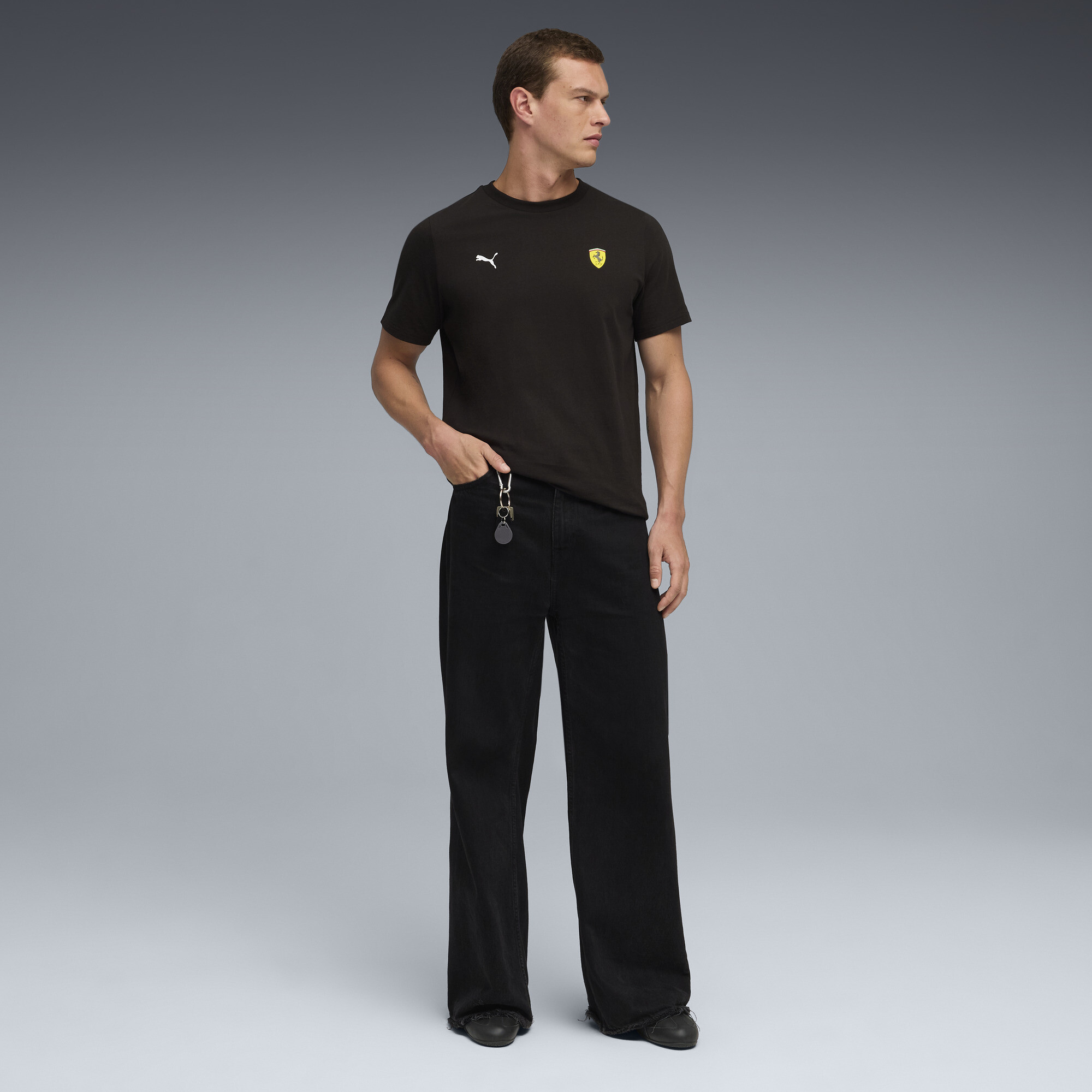 PUMA Scuderia Ferrari Logo T-shirt voor Heren, Zwart, Maat XL thumbnail 4