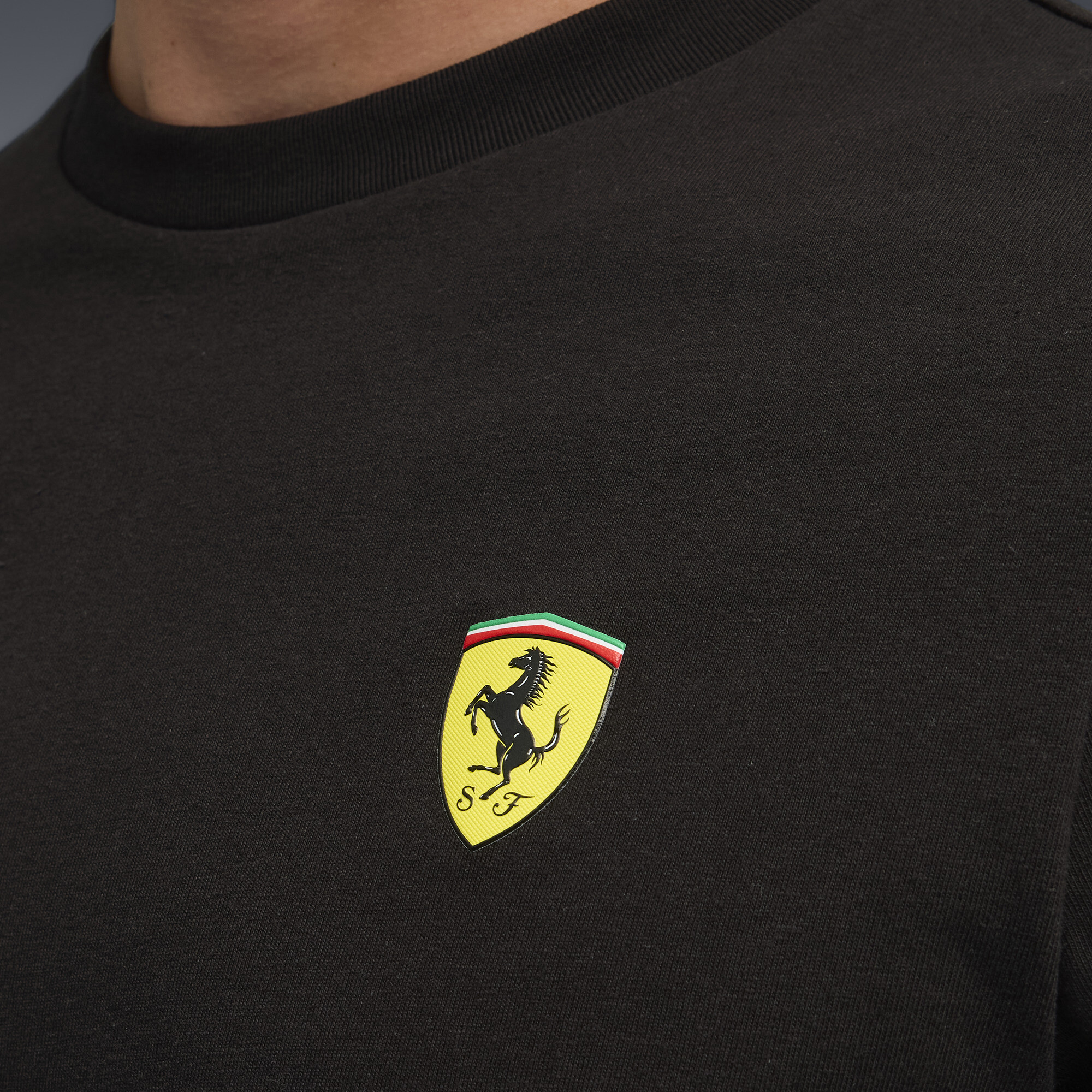PUMA Scuderia Ferrari Logo T-shirt voor Heren, Zwart, Maat XL thumbnail 2