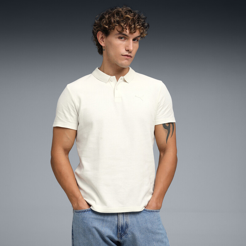 Men's PUMA Essentials Jacquard Collar Polo Tee