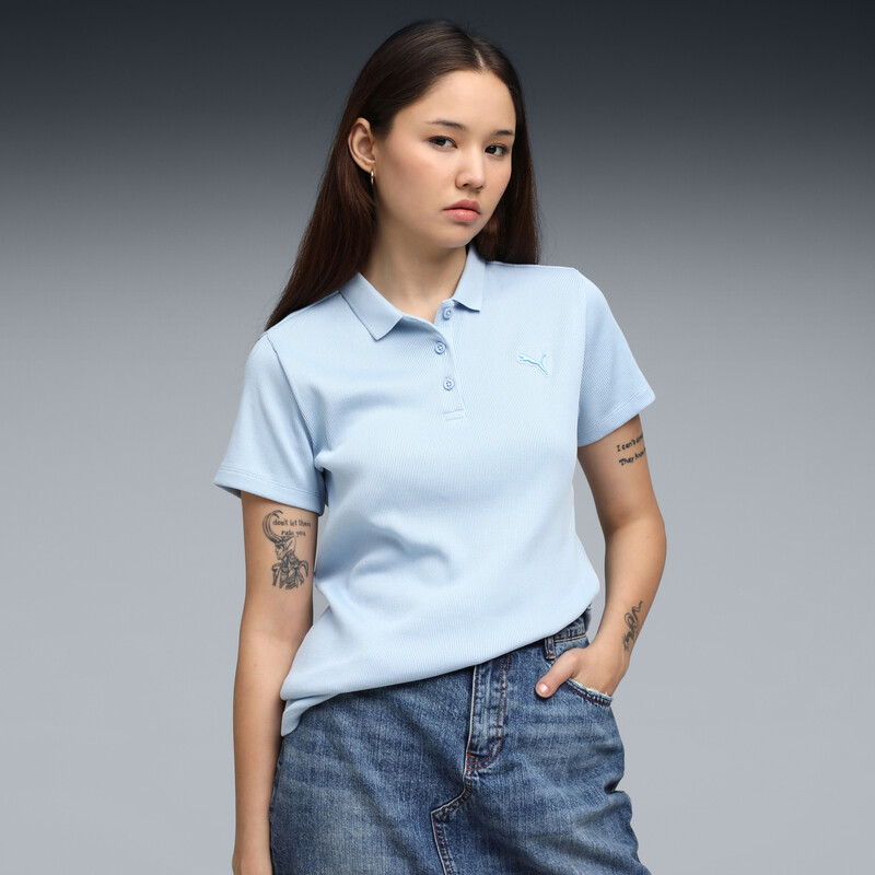 Women's PUMA Premium Essentials Elevated Rib Collar Polo