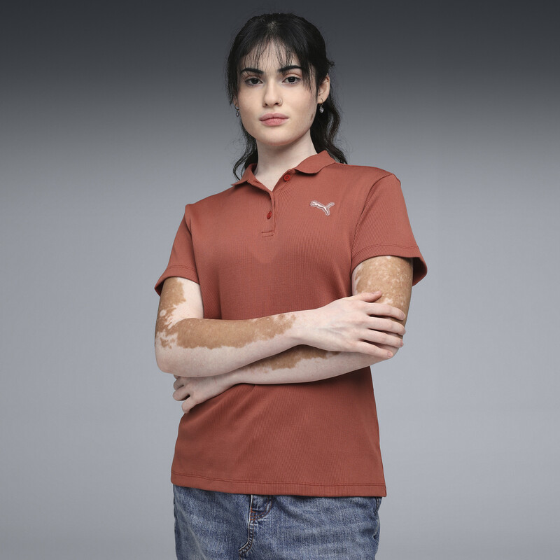 

Women's PUMA Premium Essentials Elevated Rib Collar Polo