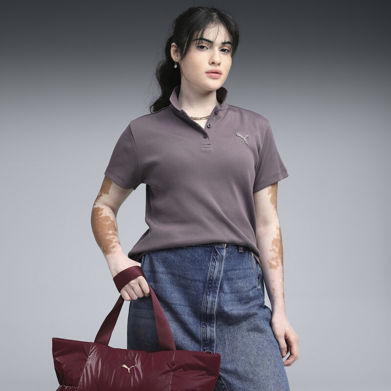 

Women's PUMA Premium Essentials Rib Polo T-shirt