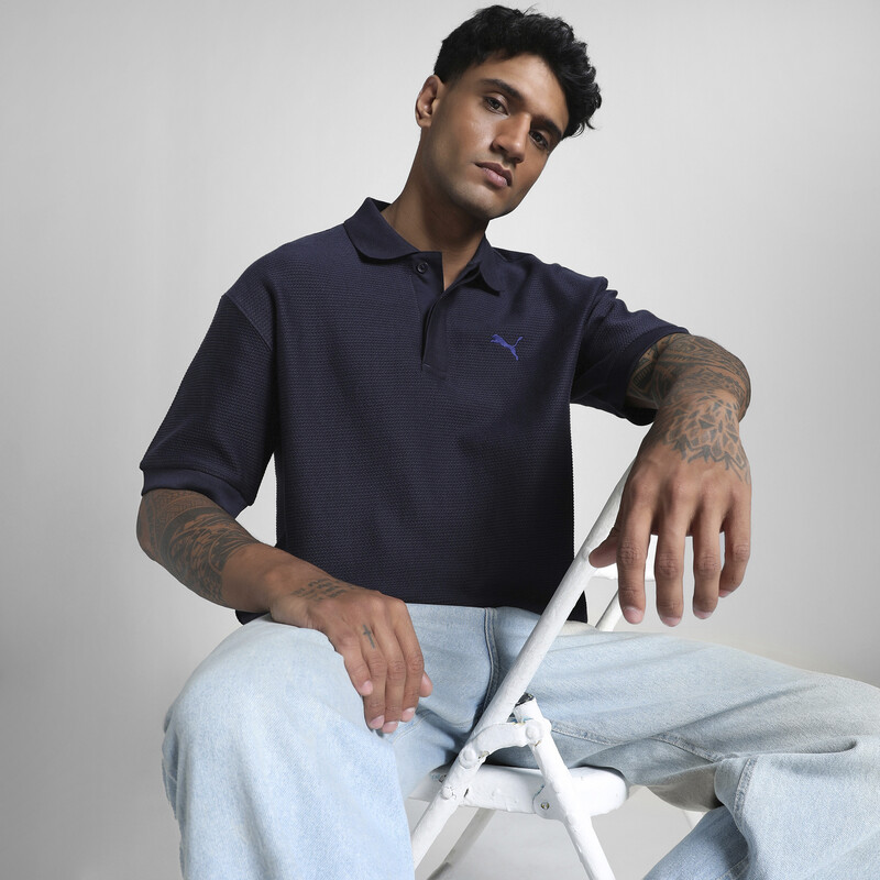 

PUMA PREMIUM Relaxed Fit Jacquard Polo