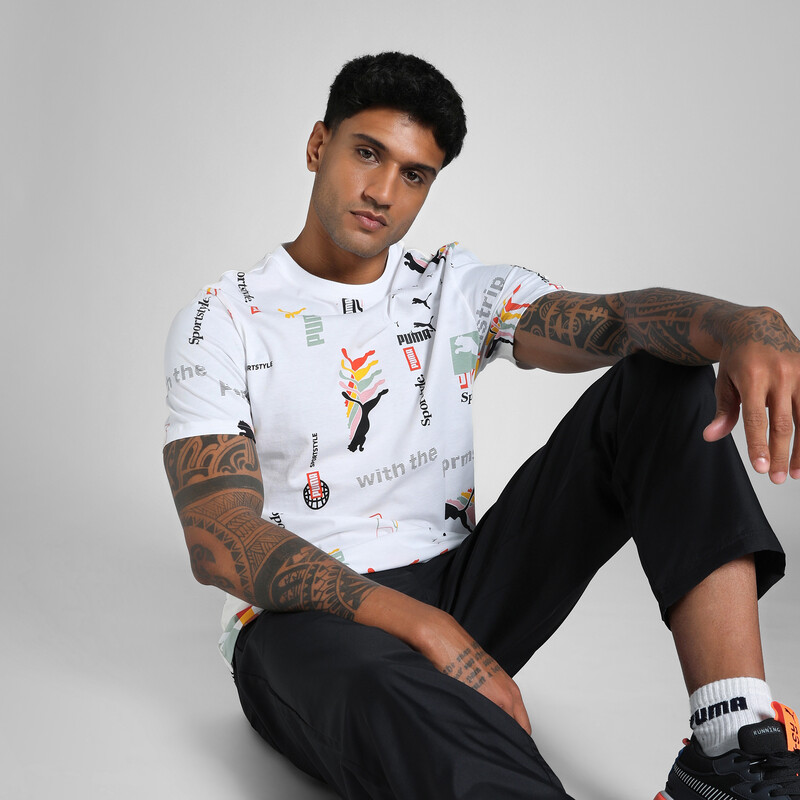 

Men's PUMA Premium Essential Printed Graphic Tee