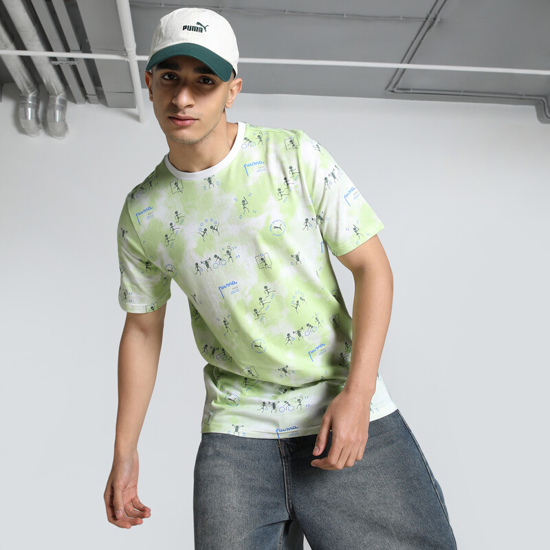 

Men's PUMA PREMIUM Essential All Over Print Cotton Tee