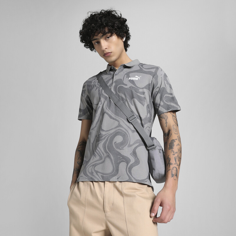 

Men's PUMA Premium Essentials Abstract Regular Fit Polo