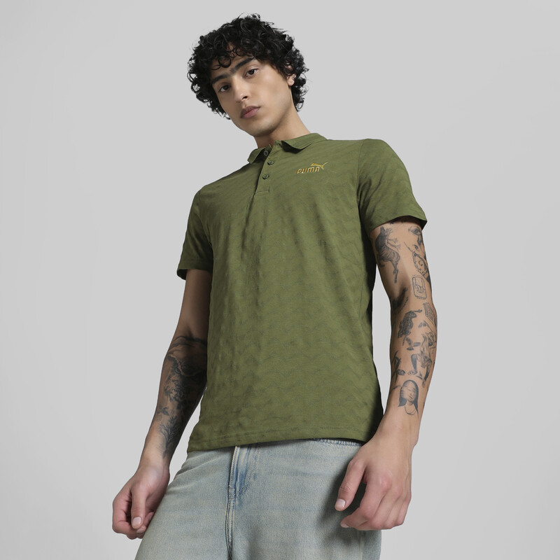 PUMA Premium Essentials Jacquard Slim Fit Polo