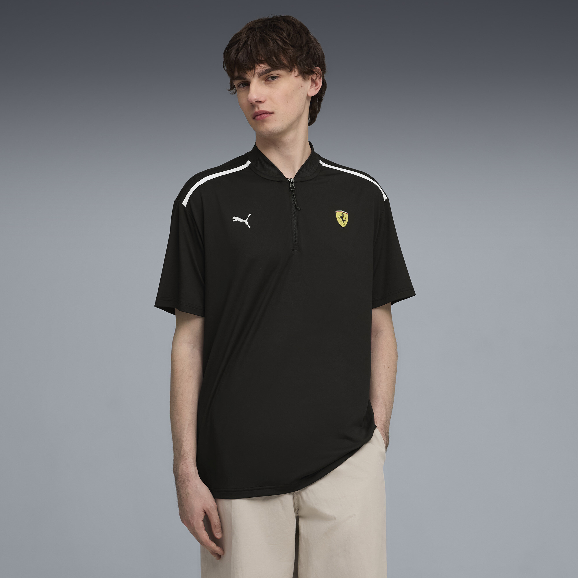 PUMA Scuderia Ferrari Premium CLOUDSPUN poloshirt voor Heren, Zwart, Maat XXL