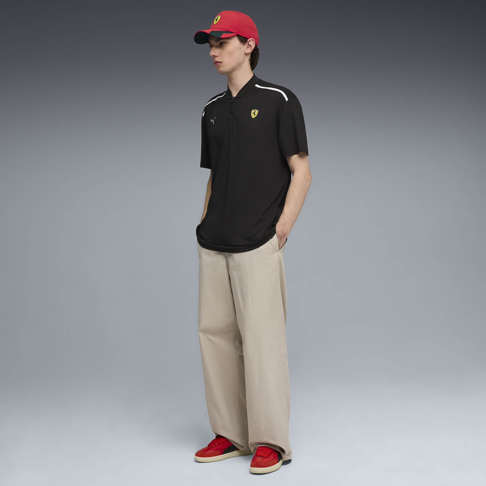 PUMA Scuderia Ferrari Premium CLOUDSPUN poloshirt voor Heren, Zwart, Maat XXL thumbnail 4