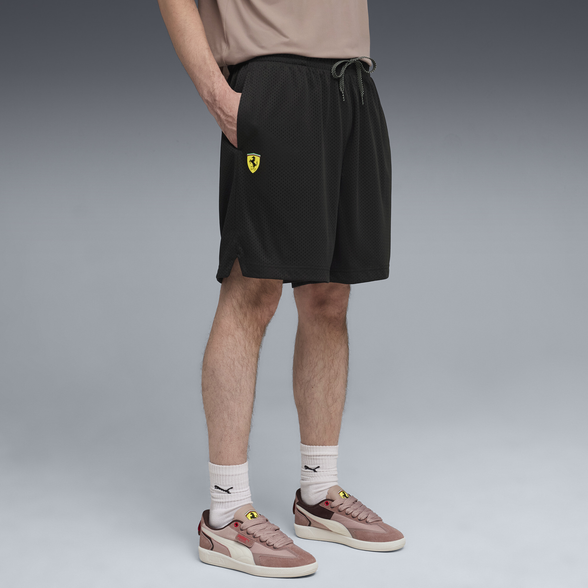 PUMA Scuderia Ferrari BB Premium short voor Heren, Zwart, Maat S thumbnail 4