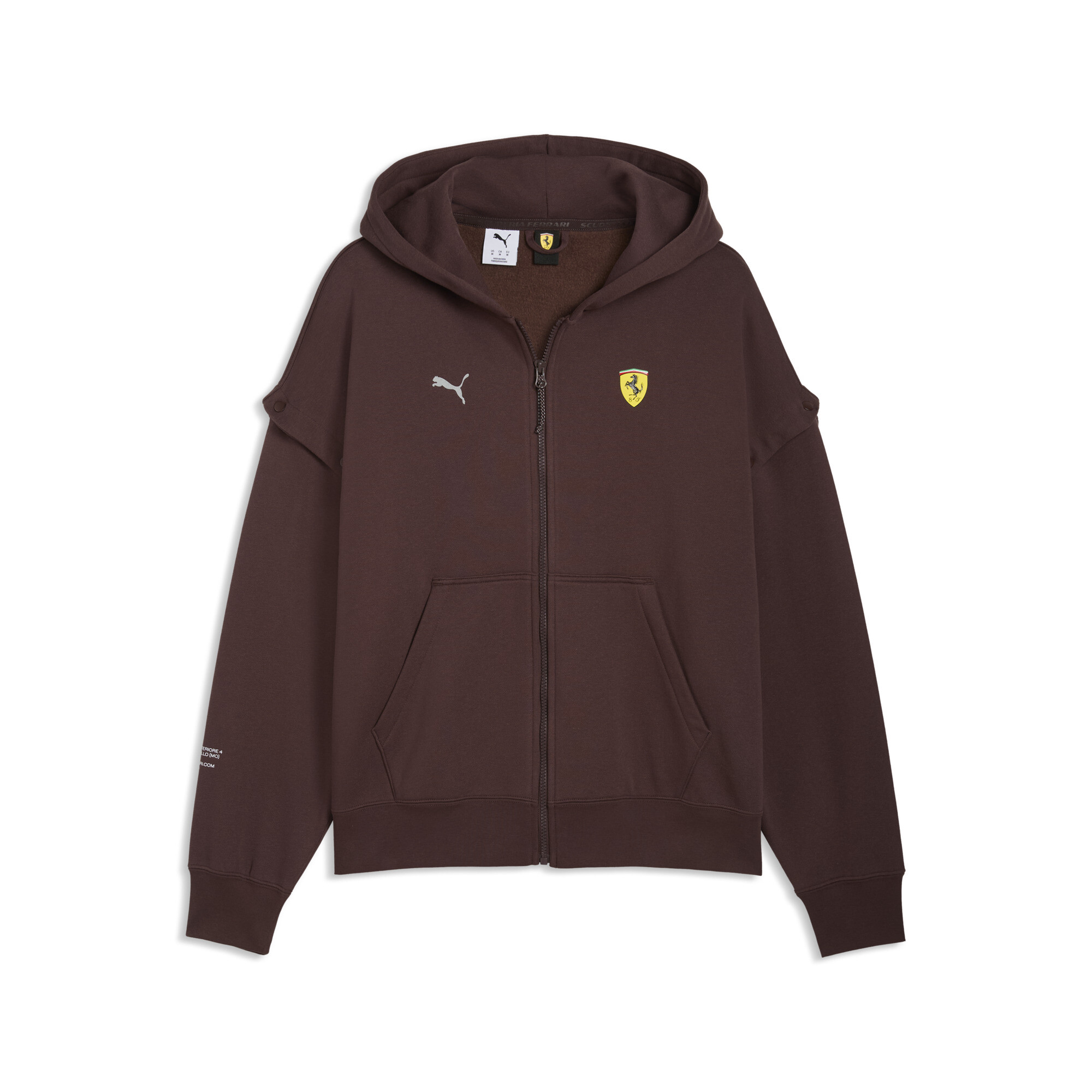 PUMA Scuderia Ferrari Premium oversized hoodie voor Heren, Bruin, Maat XXL