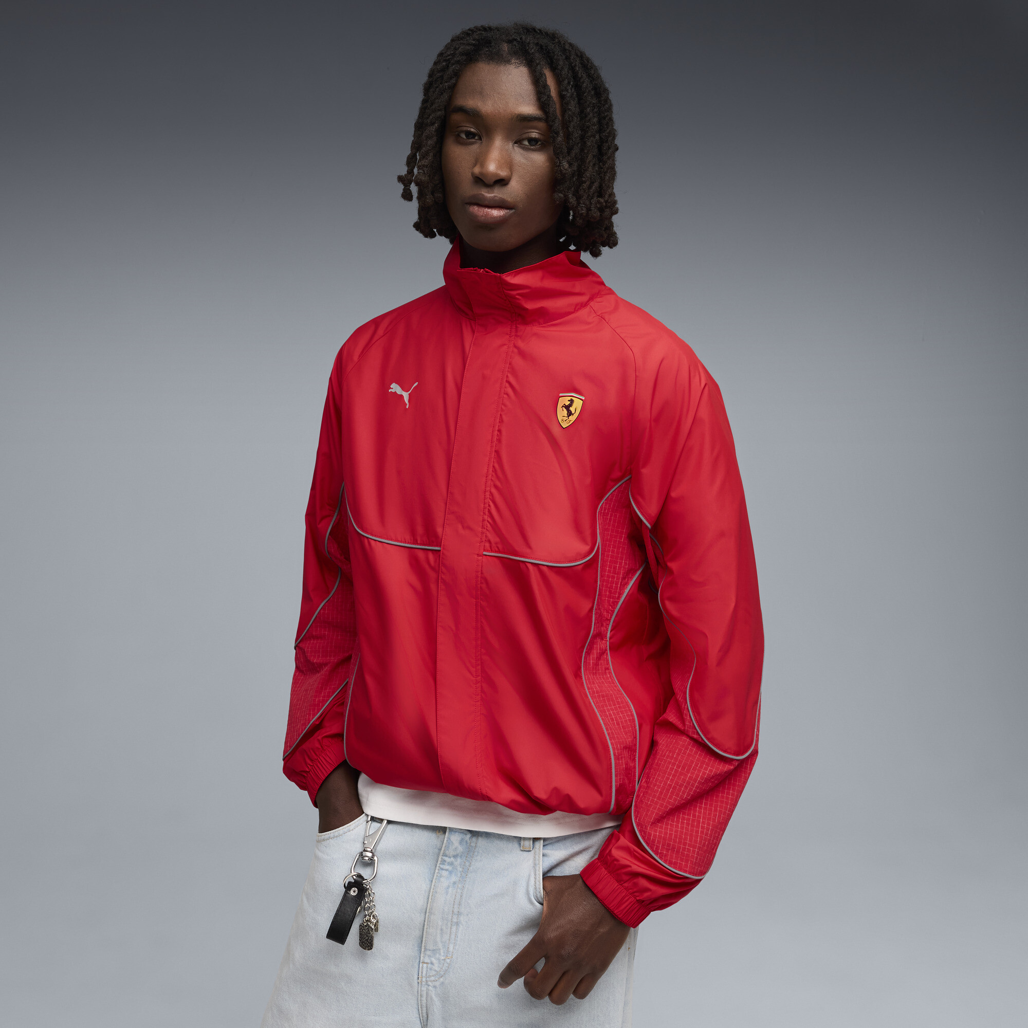 Scuderia Ferrari PUMATECH-X jack voor Heren, Rood, Maat S thumbnail 4