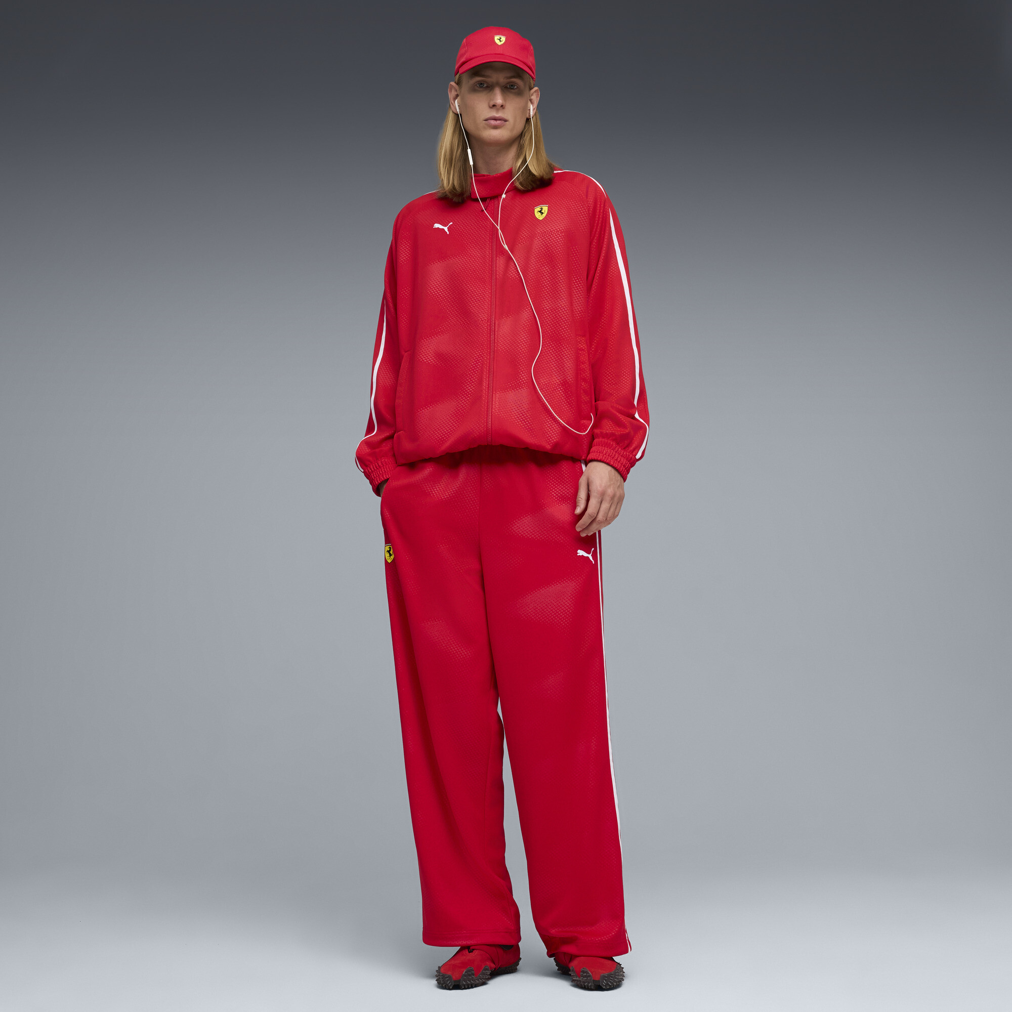PUMA Scuderia Ferrari T7 oversized trainingsbroek voor Heren, Rood, Maat L thumbnail 2