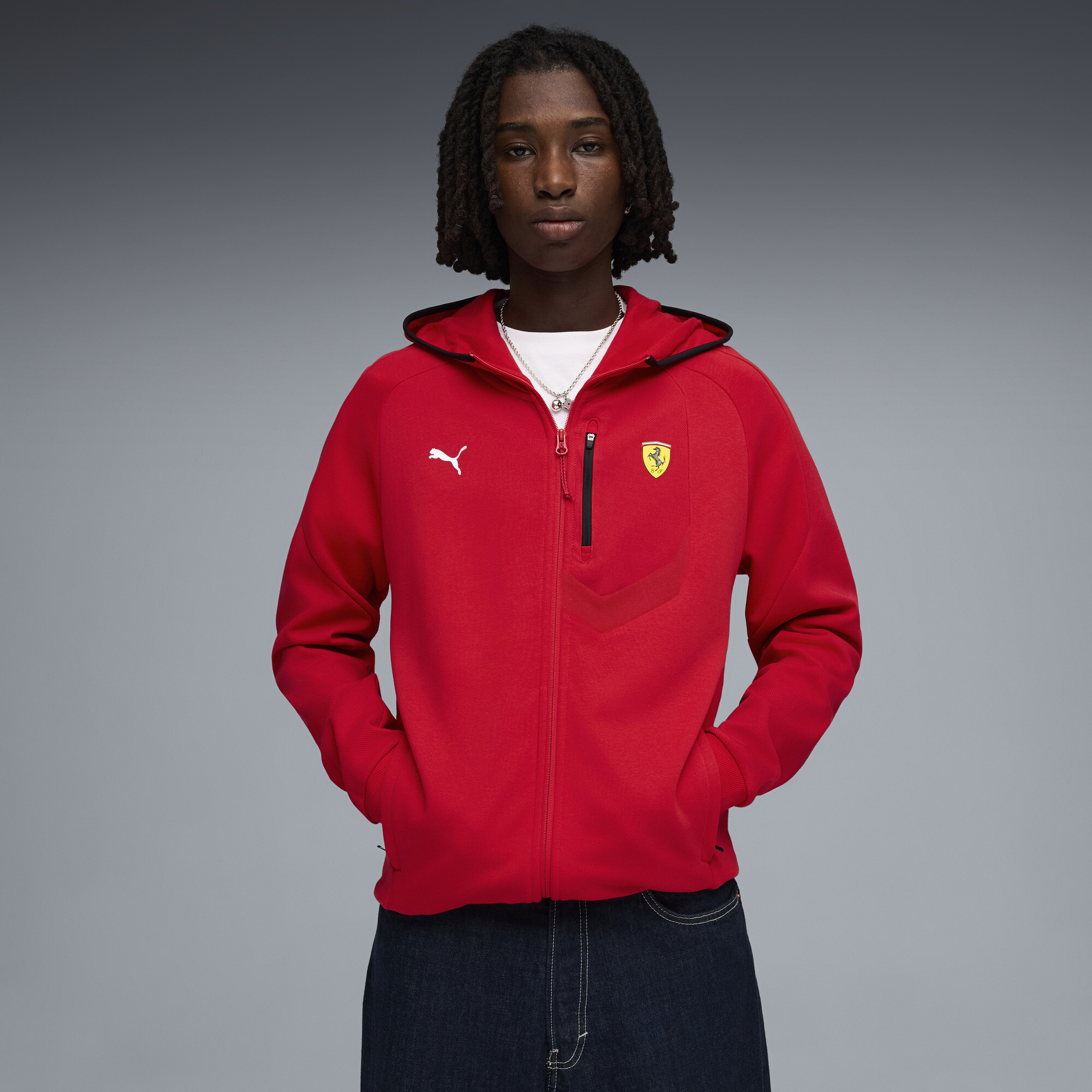 puma ferrari セットアップ us 赤 XS drip y2k Jaqueta Scuderia Ferrari Sweat Masculina | red | PUMA