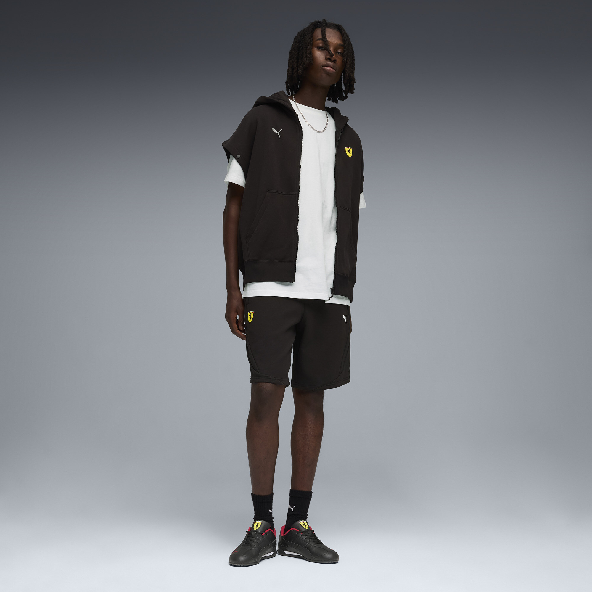 PUMA Scuderia Ferrari PM1 short voor Heren, Zwart, Maat M thumbnail 2