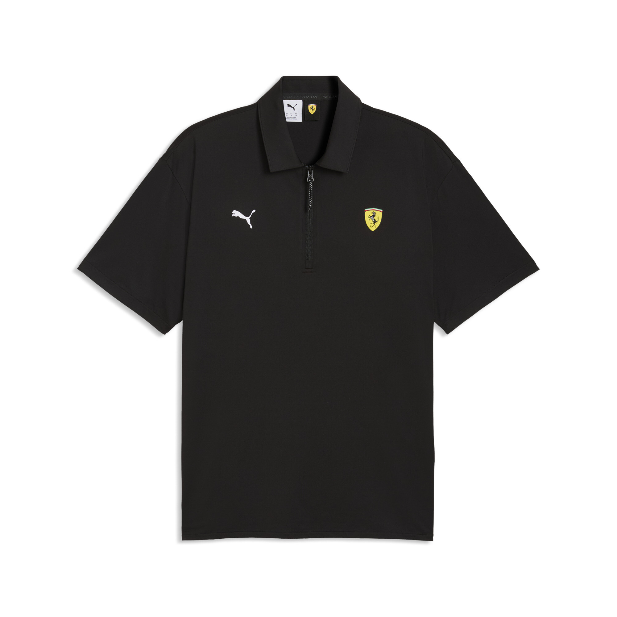 PUMA Scuderia Ferrari Cloudspun poloshirt voor Heren, Zwart, Maat XL