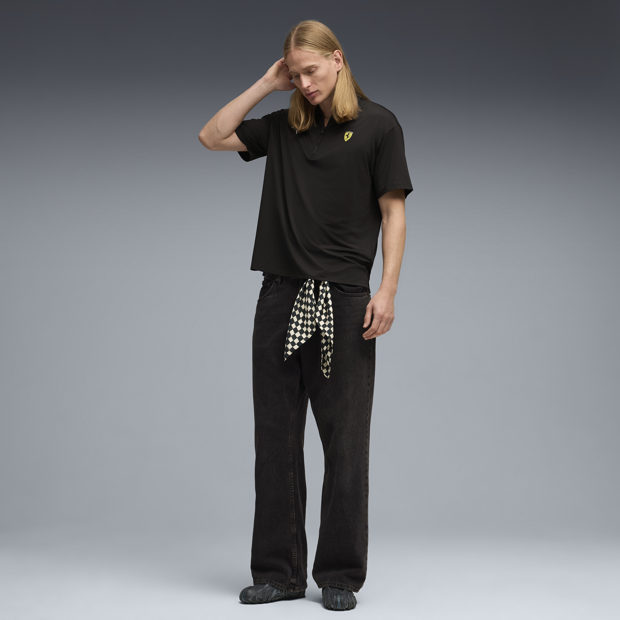 PUMA Scuderia Ferrari Cloudspun poloshirt voor Heren, Zwart, Maat XL thumbnail 2