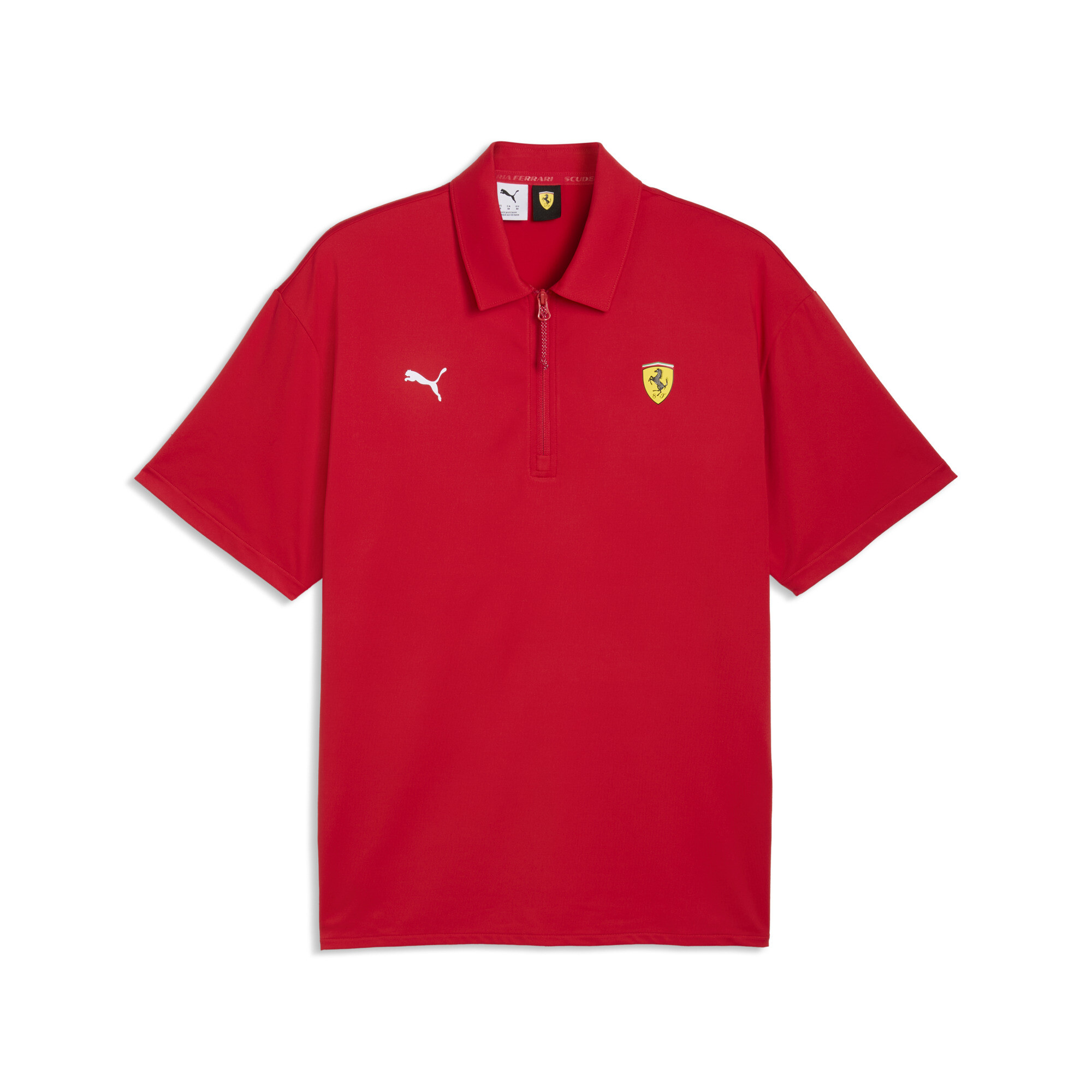 PUMA Scuderia Ferrari Cloudspun poloshirt voor Heren, Rood, Maat L