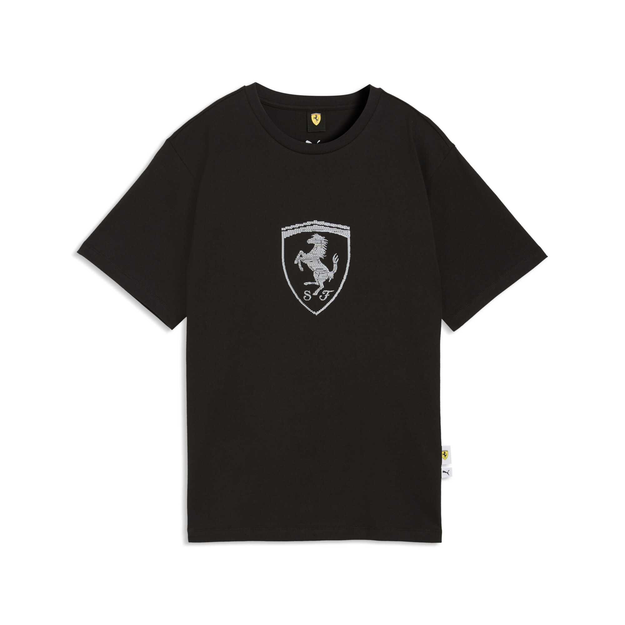 PUMA Scuderia Ferrari Tonal Shield T-shirt voor Dames, Zwart, Maat L thumbnail 3