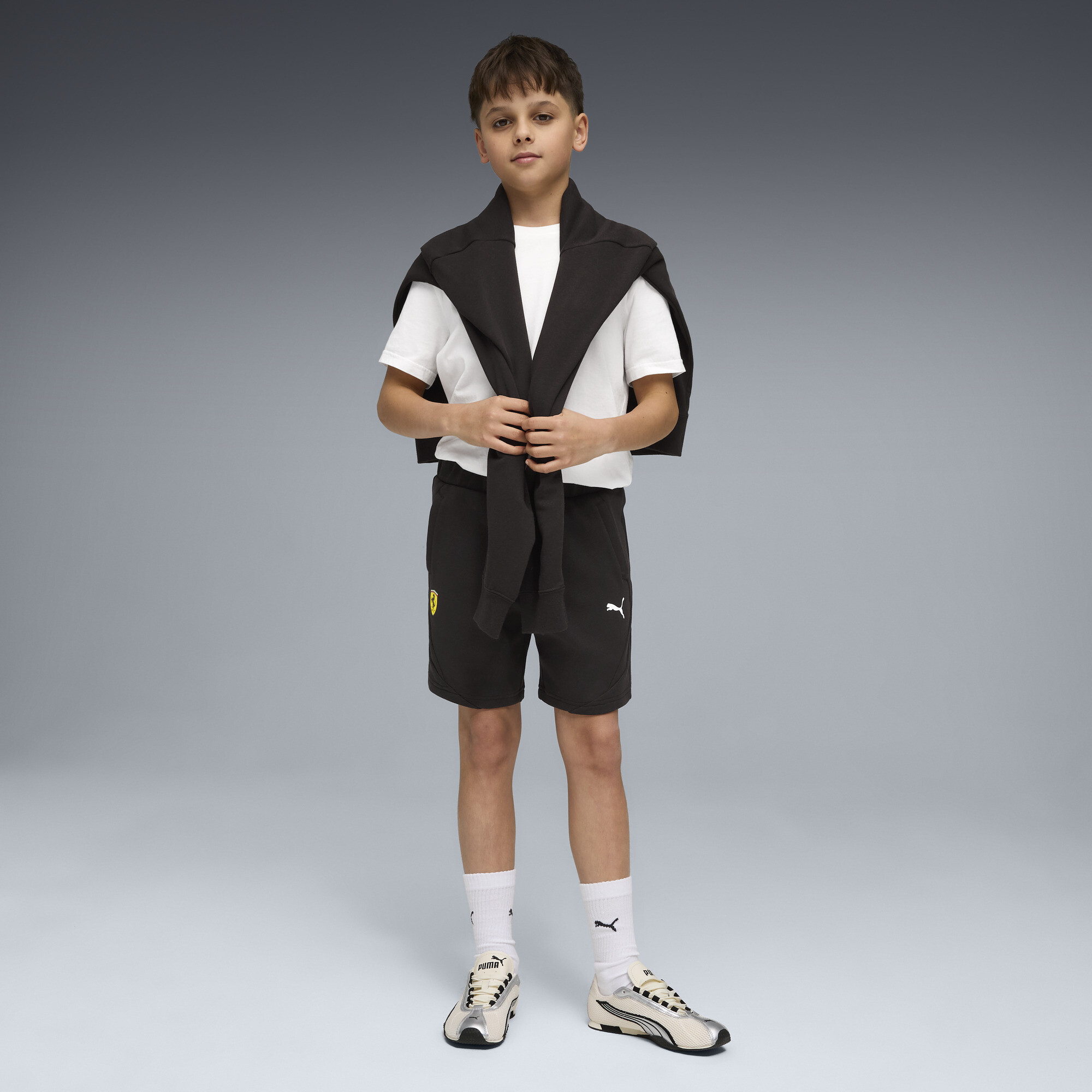 PUMA Scuderia Ferrari short, Zwart, Maat 9-10Y thumbnail 3